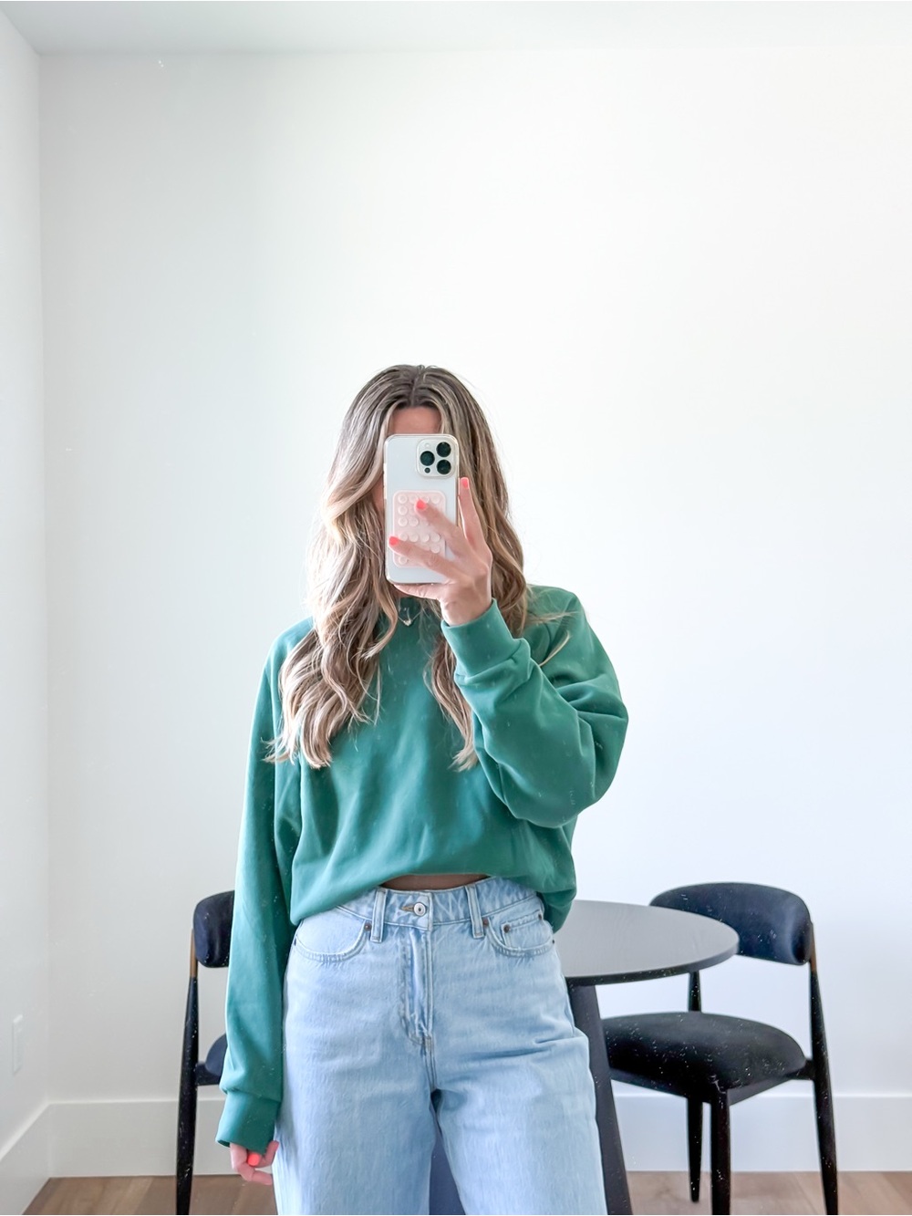 Athleta Green Crew Sweatshirt